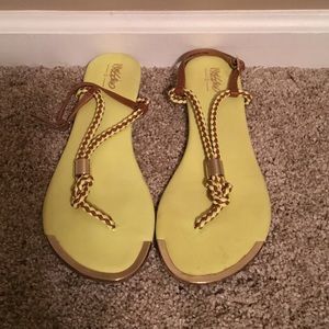 Lime Green & Gold Mossimo Sandals